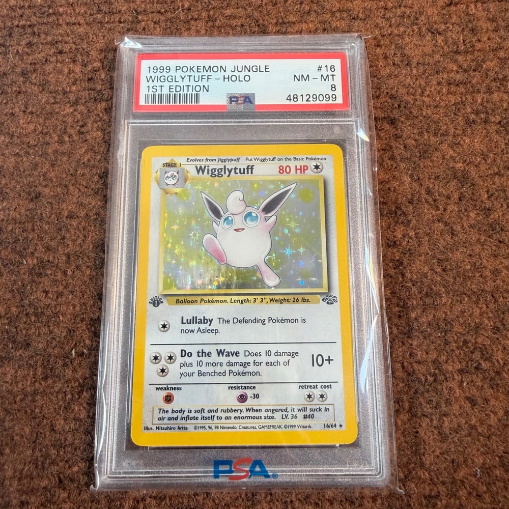 Pokemon Jungle Wigglytuff Holo 1st Edition 1999 PSA 8 NM-MT #16 Rare Vintage